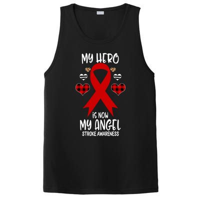 Stroke Awareness Remembrance Hero Is Now My Angel Cute Gift PosiCharge Competitor Tank