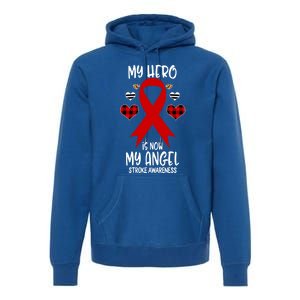 Stroke Awareness Remembrance Hero Is Now My Angel Cute Gift Premium Hoodie