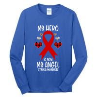 Stroke Awareness Remembrance Hero Is Now My Angel Cute Gift Tall Long Sleeve T-Shirt