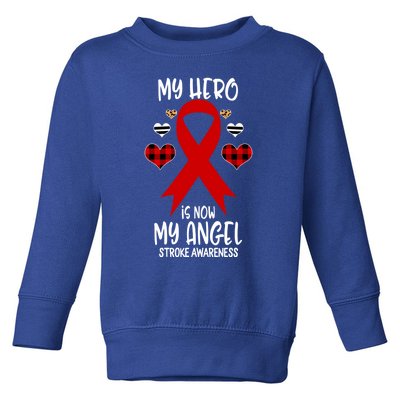 Stroke Awareness Remembrance Hero Is Now My Angel Cute Gift Toddler Sweatshirt