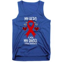 Stroke Awareness Remembrance Hero Is Now My Angel Cute Gift Tank Top