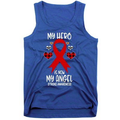 Stroke Awareness Remembrance Hero Is Now My Angel Cute Gift Tank Top