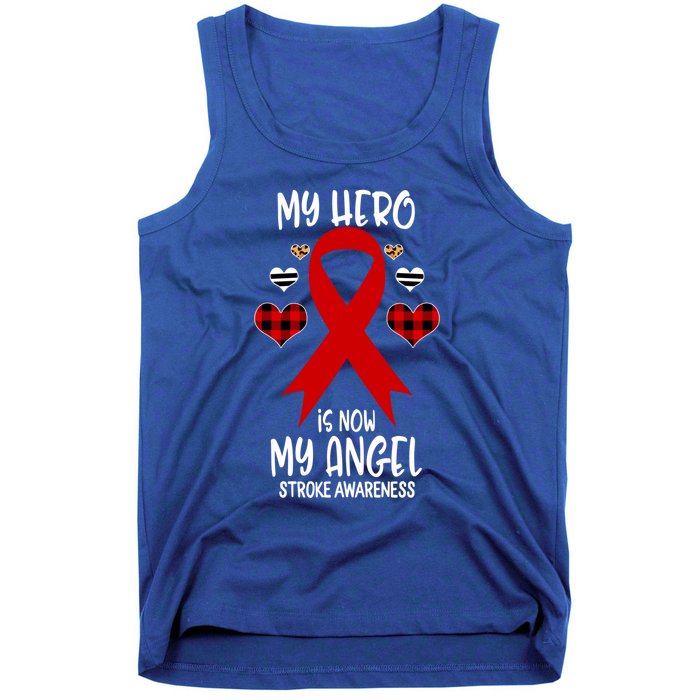 Stroke Awareness Remembrance Hero Is Now My Angel Cute Gift Tank Top