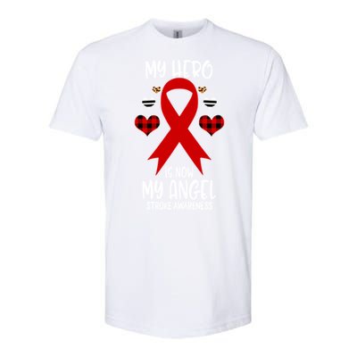 Stroke Awareness Remembrance Hero Is Now My Angel Cute Gift Softstyle CVC T-Shirt