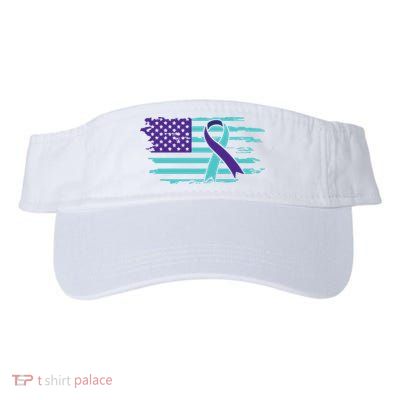 Suicide Awareness Ribbon American Flag Visor