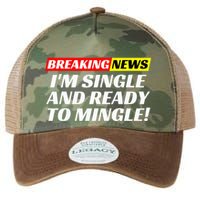 Single And Ready To Mingle Funny Sarcastic Breakup Divorce Legacy Tie Dye Trucker Hat
