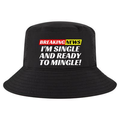 Single And Ready To Mingle Funny Sarcastic Breakup Divorce Cool Comfort Performance Bucket Hat