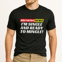 Single And Ready To Mingle Funny Sarcastic Breakup Divorce Performance Shirt