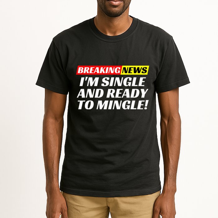 Single And Ready To Mingle Funny Sarcastic Breakup Divorce Tall T-Shirt