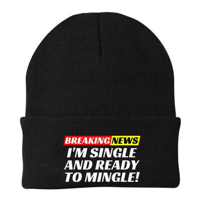 Single And Ready To Mingle Funny Sarcastic Breakup Divorce Beanie