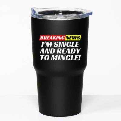 Single And Ready To Mingle Funny Sarcastic Breakup Divorce Tumbler