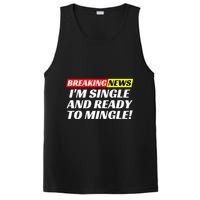 Single And Ready To Mingle Funny Sarcastic Breakup Divorce PosiCharge Competitor Tank