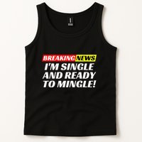 Single And Ready To Mingle Funny Sarcastic Breakup Divorce Tank Top