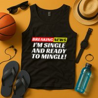 Single And Ready To Mingle Funny Sarcastic Breakup Divorce Tank Top