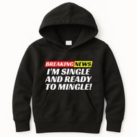 Single And Ready To Mingle Funny Sarcastic Breakup Divorce Kids Hoodie
