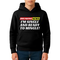 Single And Ready To Mingle Funny Sarcastic Breakup Divorce Kids Hoodie