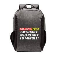 Single And Ready To Mingle Funny Sarcastic Breakup Divorce Vector Backpack