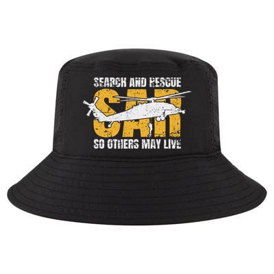 Search And Rescue Helicopter Sar Vintage Distressed Design Cool Comfort Performance Bucket Hat