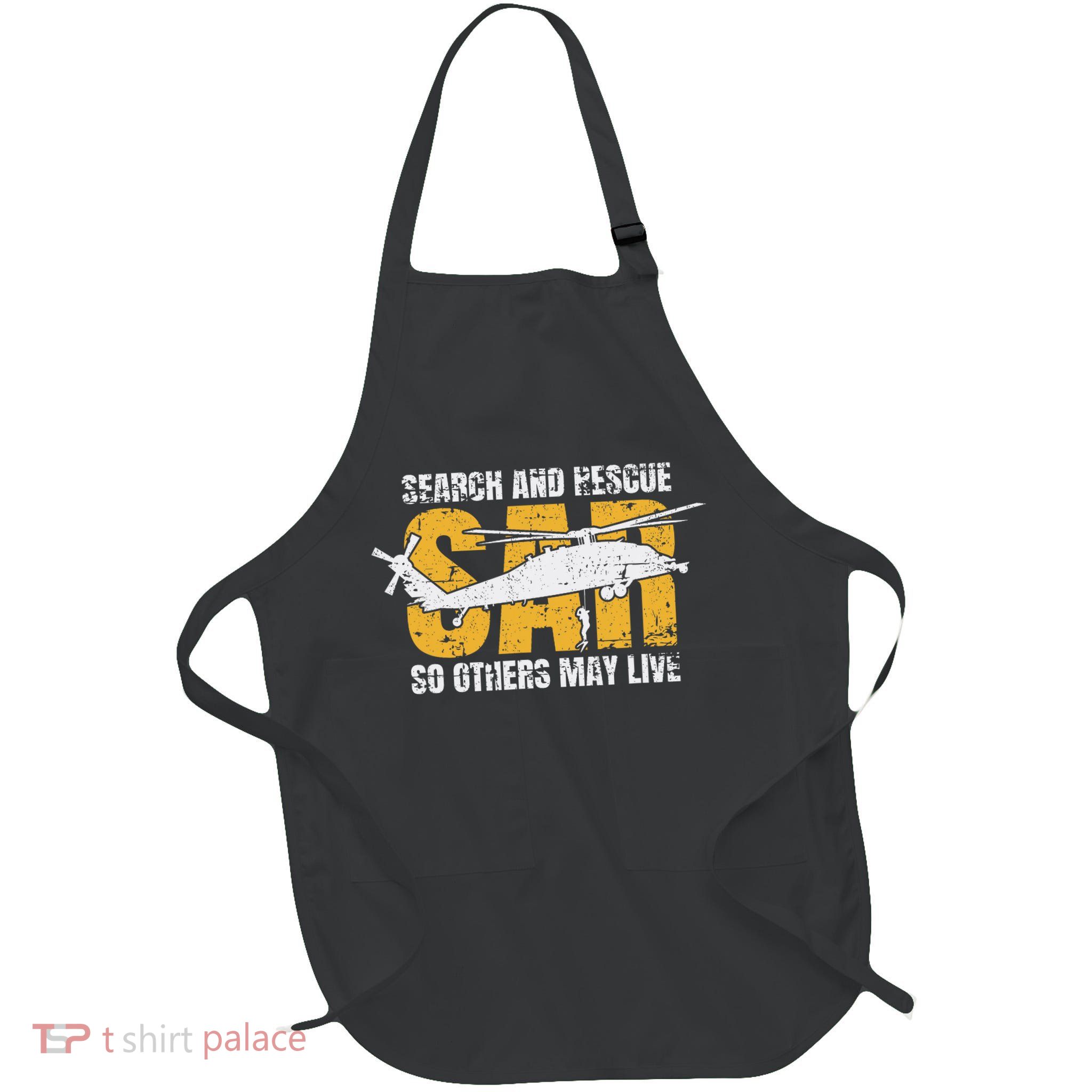 Search And Rescue Helicopter Sar Vintage Distressed Design Apron