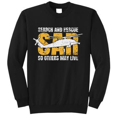 Search And Rescue Helicopter Sar Vintage Distressed Design Sweatshirt