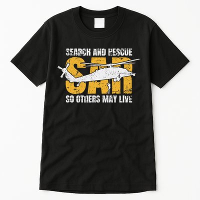 Search And Rescue Helicopter Sar Vintage Distressed Design Tall T-Shirt