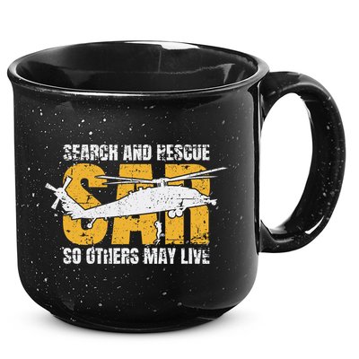 Search And Rescue Helicopter Sar Vintage Distressed Design 15oz Campfire Ceramic Mug