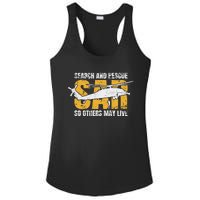 Search And Rescue Helicopter Sar Vintage Distressed Design Ladies PosiCharge Competitor Racerback Tank