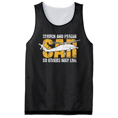 Search And Rescue Helicopter Sar Vintage Distressed Design Mesh Reversible Basketball Jersey Tank