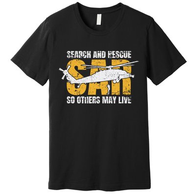 Search And Rescue Helicopter Sar Vintage Distressed Design Premium T-Shirt