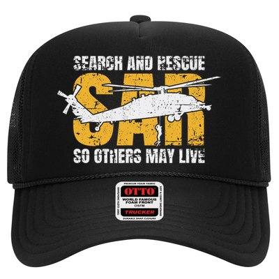 Search And Rescue Helicopter Sar Vintage Distressed Design Trucker Hat