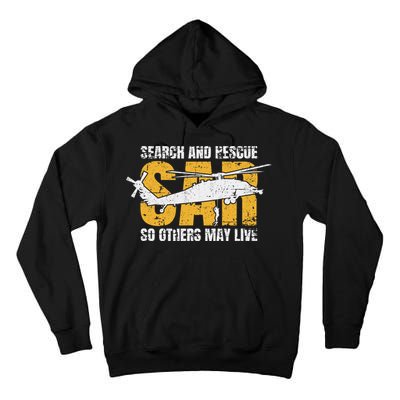 Search And Rescue Helicopter Sar Vintage Distressed Design Tall Hoodie