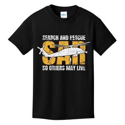 Search And Rescue Helicopter Sar Vintage Distressed Design Kids T-Shirt