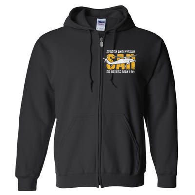 Search And Rescue Helicopter Sar Vintage Distressed Design Full Zip Hoodie