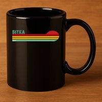 Sitka Alaska Retro Sunset 11oz C Handle Ceramic Mug