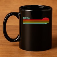 Sitka Alaska Retro Sunset 11oz C Handle Ceramic Mug