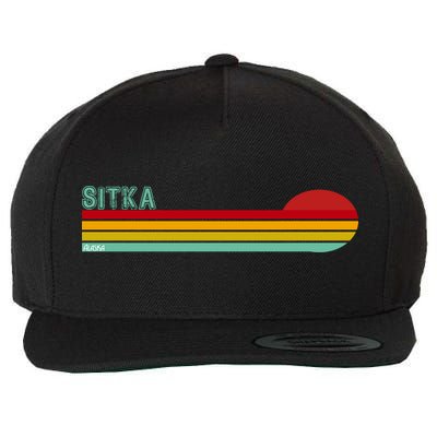 Sitka Alaska Retro Sunset Wool Snapback Cap