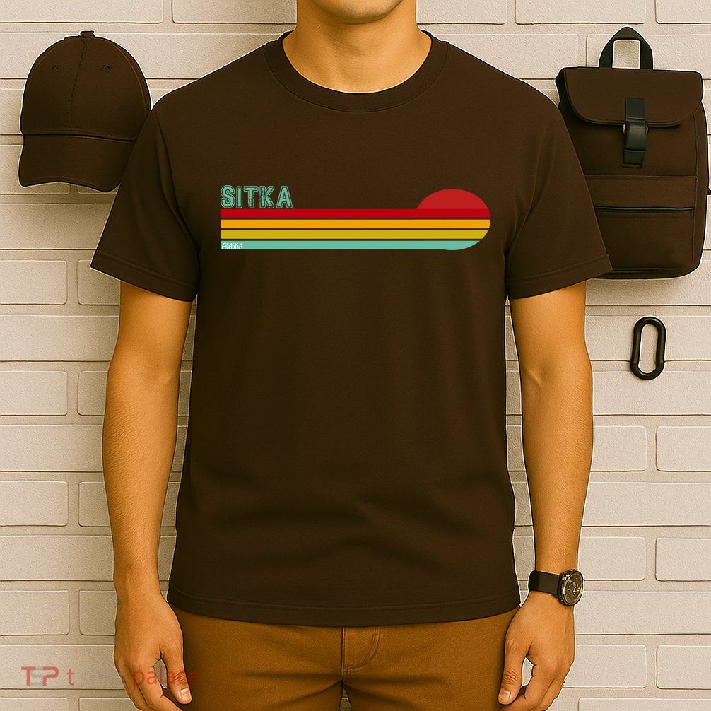 Sitka Alaska Retro Sunset T-Shirt