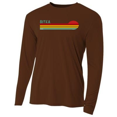 Sitka Alaska Retro Sunset Cooling Performance Long Sleeve Crew