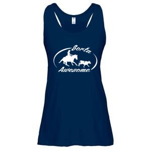 Sorta Awesome Ranch Sorting Western Horse Funny Cow Country Ladies Essential Flowy Tank