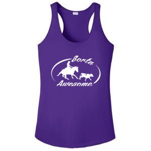 Sorta Awesome Ranch Sorting Western Horse Funny Cow Country Ladies PosiCharge Competitor Racerback Tank