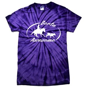 Sorta Awesome Ranch Sorting Western Horse Funny Cow Country Tie-Dye T-Shirt