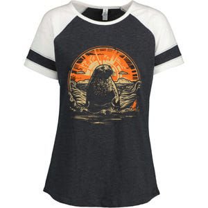 Seal Animal Retro Style Graphic Tee for Boy Girl Enza Ladies Jersey Colorblock Tee