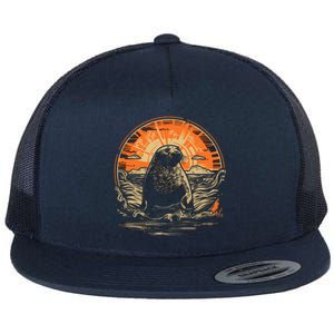 Seal Animal Retro Style Graphic Tee for Boy Girl Flat Bill Trucker Hat