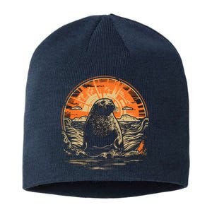 Seal Animal Retro Style Graphic Tee for Boy Girl Sustainable Beanie