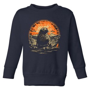 Seal Animal Retro Style Graphic Tee for Boy Girl Toddler Sweatshirt