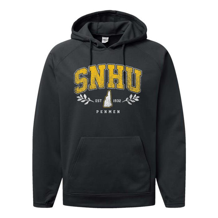 Snhu Arch Retro Athletic Sports Ee Performance Fleece Hoodie