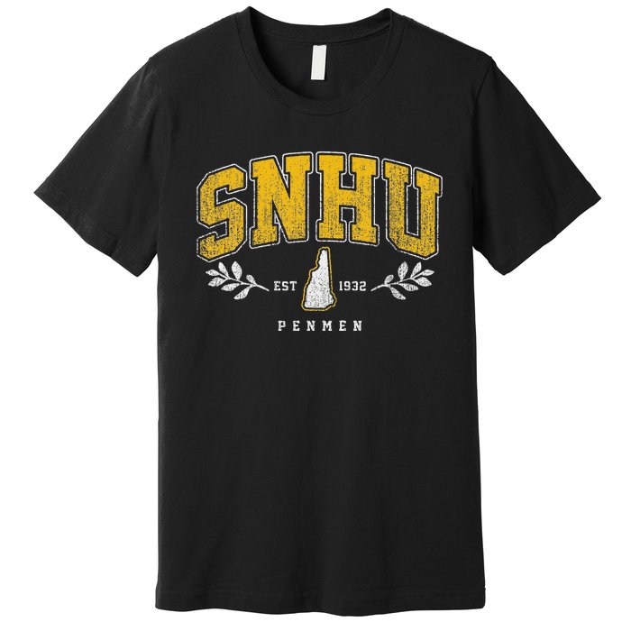 Snhu Arch Retro Athletic Sports Ee Premium T-Shirt