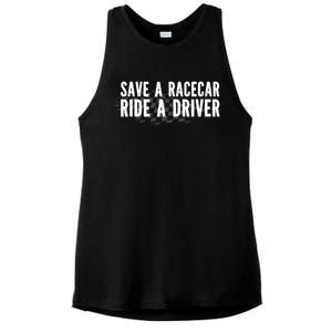 Save A Racecar Ride A Driver Ladies PosiCharge Tri-Blend Wicking Tank