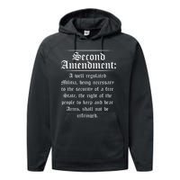 Second Amendment Rights Proud 2a Pro Gun Rights American Performance Fleece Hoodie