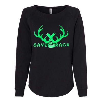 Save A Rack Cute Gift Pink Breast Cancer Awareness Antlers Gift Womens California Wash Sweatshirt